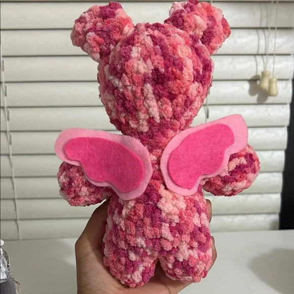 Pink Handmade bunny angel plush - Picture 4 of 5